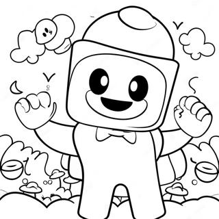 Cute Marshmello With Friends Coloring Page 36863-29648