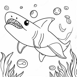 Cute Goblin Shark Swimming Coloring Page 36903-29681