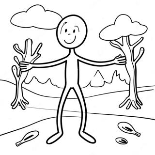 Stick Man Coloring Pages