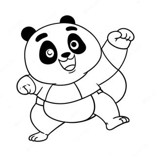 Po Performing A Powerful Kick Coloring Page 36963-29722