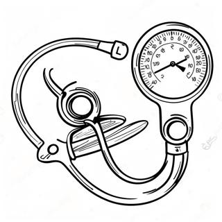 Colorful Stethoscope And Thermometer Coloring Page 36983-29738