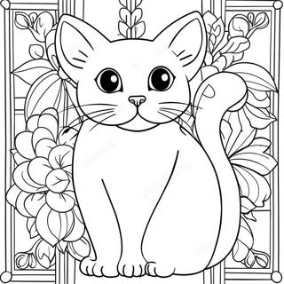 Siamese Cat Coloring Page 36992-29758