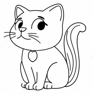 Playful Siamese Cat Coloring Page 36993-29747