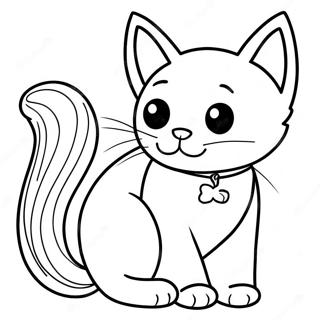 Playful Siamese Cat Coloring Page 36993-29748