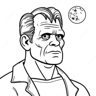 Frankenstein S Monster In The Moonlight Coloring Page 37033-29782