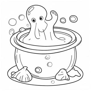 Spooky Cauldron With Bubbles Coloring Page 37063-29816