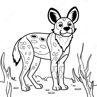 African Wild Dog Coloring Pages