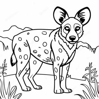 African Wild Dog Coloring Page 37072-29808