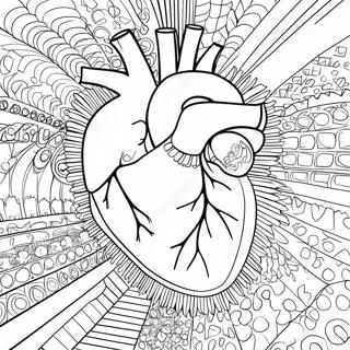 Detailed Heart Anatomy Coloring Page 37093-29826