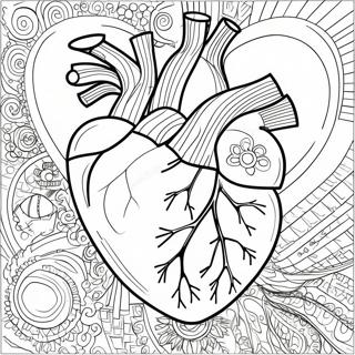 Detailed Heart Anatomy Coloring Page 37093-29827