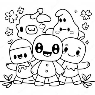 Colorful Fall Guys Characters Coloring Page 3712-3058