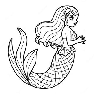 Sparkling Mermaid Tail Coloring Page 37133-29858