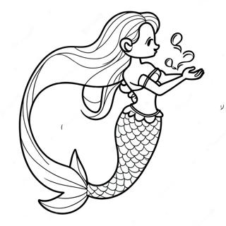 Sparkling Mermaid Tail Coloring Page 37133-29859