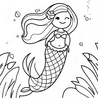 Sparkling Mermaid Tail Coloring Page 37133-29860