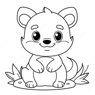 Cute Animal Mascot Coloring Page 37183-29904