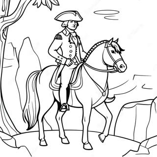 George Washington On Horseback Coloring Page 37193-29913