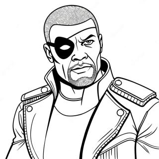 Nick Fury With Eye Patch Coloring Page 37203-29918