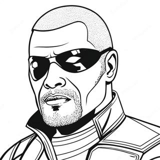 Nick Fury With Eye Patch Coloring Page 37203-29919