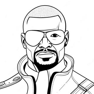 Nick Fury With Eye Patch Coloring Page 37203-29920