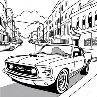 Classic Mustang Gt In Motion Coloring Page 3722-3069