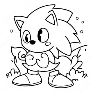 Happy Birthday Sonic Coloring Pages