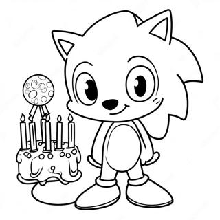 Happy Birthday Sonic Coloring Page 37242-29958