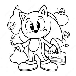 Happy Birthday Sonic Coloring Page 37242-29959