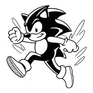 Sonic The Hedgehog Running Fast Coloring Page 37243-29946