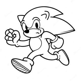 Sonic The Hedgehog Running Fast Coloring Page 37243-29947