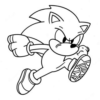 Sonic The Hedgehog Running Fast Coloring Page 37243-29948