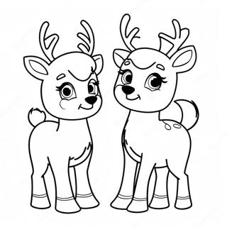 Rudolph And Clarice Coloring Pages