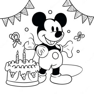 Happy Birthday Mickey Mouse Clubhouse Coloring Page 37272-29978