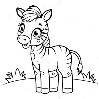 Cute Baby Zebra Coloring Page 372-297