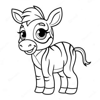 Cute Baby Zebra Coloring Page 372-298