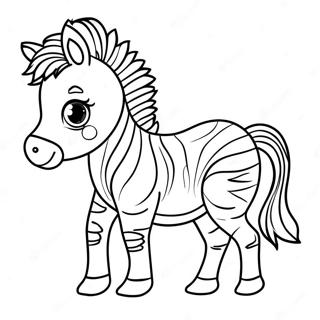 Cute Baby Zebra Coloring Page 372-299