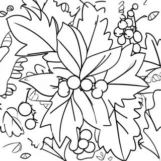 Holly Leaves And Berries Coloring Page 37322-30006