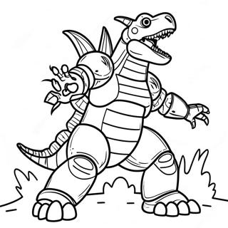 Fierce Mechagodzilla In Battle Coloring Page 3732-3077