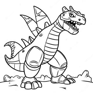 Fierce Mechagodzilla In Battle Coloring Page 3732-3079