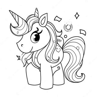 Sparkly Unicorn Lol Coloring Page 37333-30023