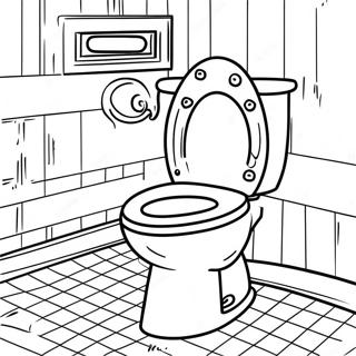 Toilet Bound Coloring Pages