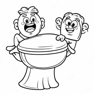 Toilet Bound Coloring Pages