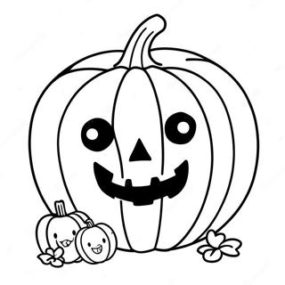 Cute Halloween Pumpkin Coloring Page 37362-30040