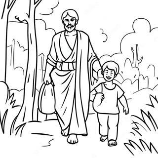 Joyful Prodigal Son Returning Home Coloring Page 37393-30065