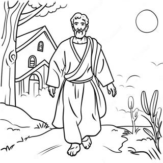 Joyful Prodigal Son Returning Home Coloring Page 37393-30066