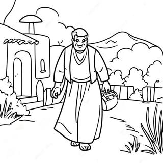 Joyful Prodigal Son Returning Home Coloring Page 37393-30067