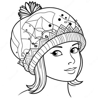 Winter Hat Coloring Page 37422-30084