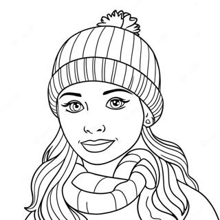 Cozy Knit Winter Hat Coloring Page 37423-30085