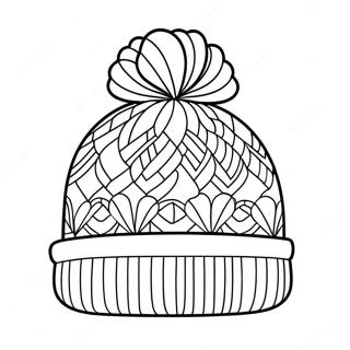 Cozy Knit Winter Hat Coloring Page 37423-30086