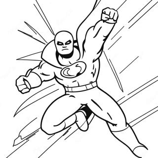 Superhero Comic Action Scene Coloring Page 3742-3088