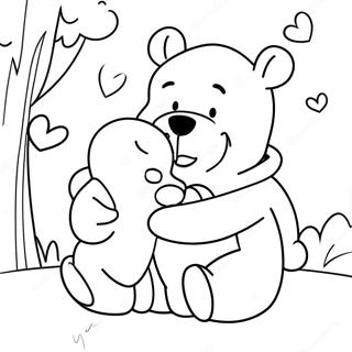 Winnie The Pooh Valentine's Day Coloring Pages